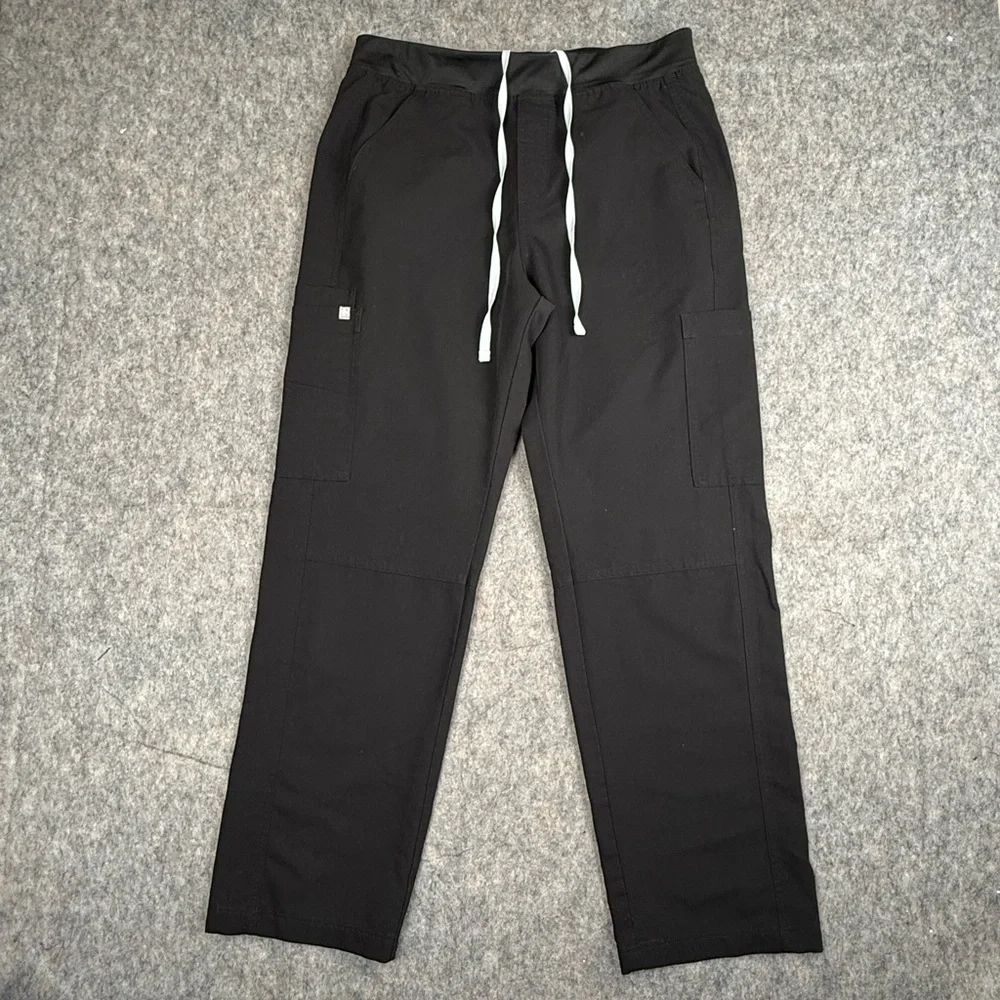 Figs Scrub Pants Mens Large Black Axim Cargo Bottoms Nurse Medical Technical‎